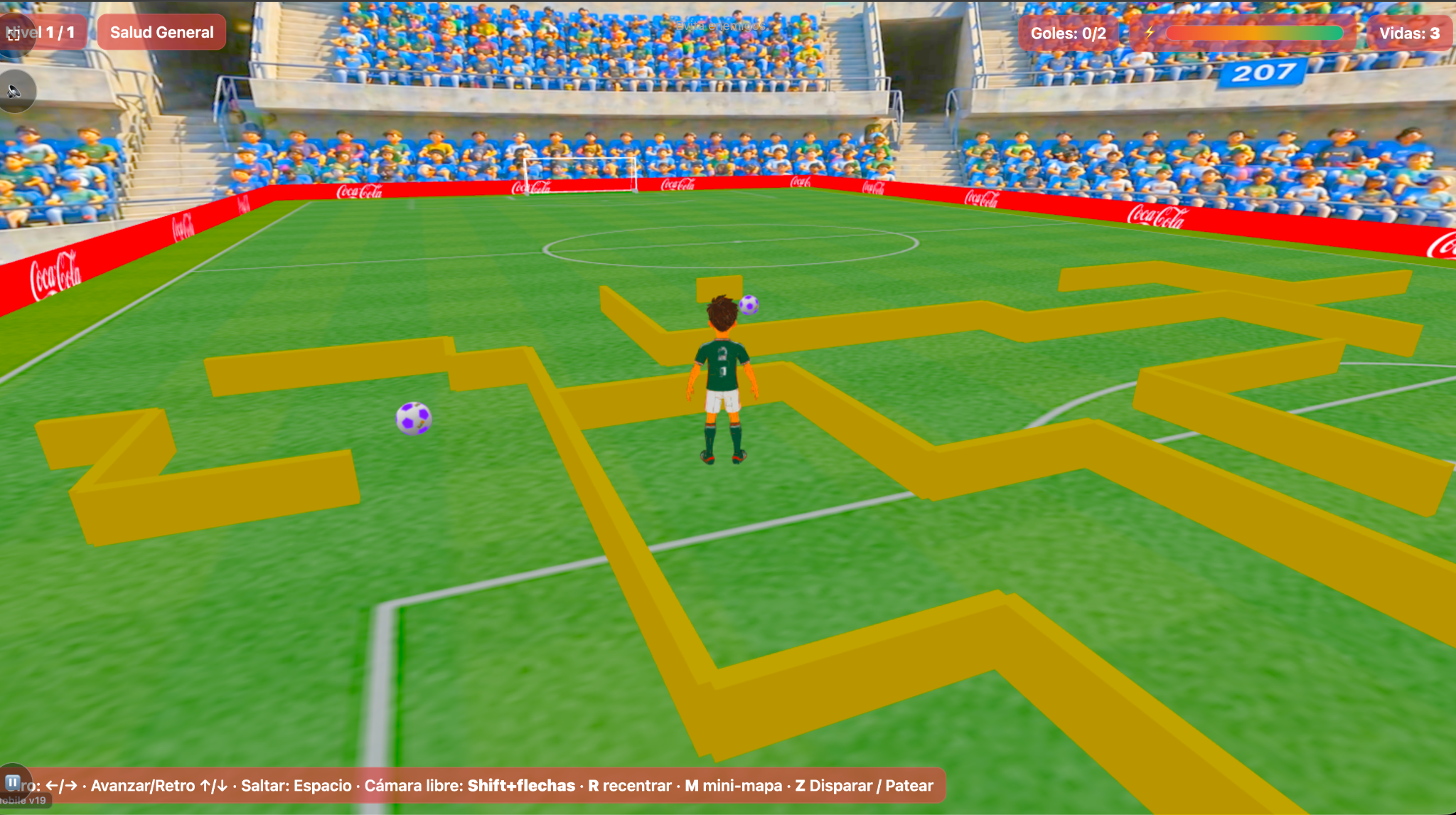 Juego de fútbol con branding